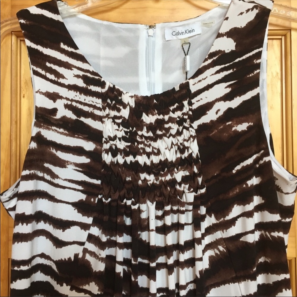 Calvin Klein Smocked Dress in Size 10